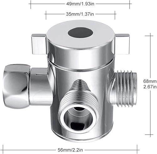 Miniatura 3 de Válvula desviadora de brazo de ducha, válvula desviadora multifuncional de 3 vías, adaptador en T de ducha, válvula de cambio, adaptador de válvula,