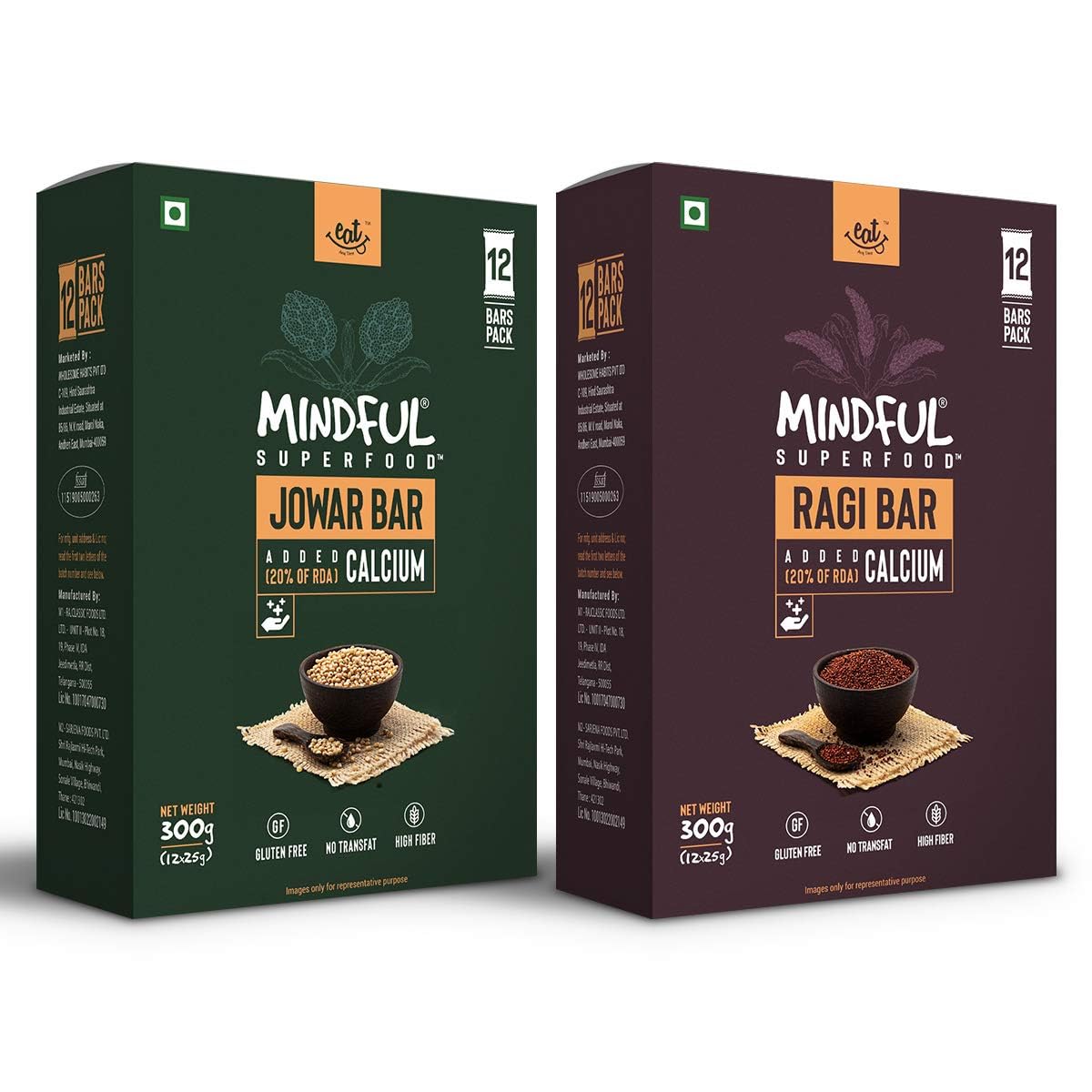 Eat Anytime Mindful Superfood Jowar & Ragi Energy Bar | Gluten Free & High Fiber | Improve Digestion, Rich in Fiber | Healthy Energy Bar of Jowar & Ragi - Combo of 2 (24pcs. of 25g)-image-24