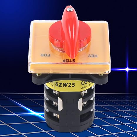Milling Machine Part Forward Reverse 3 Phase Motor Mill Switch, Rotary Universal Changeover Switch Selector for Milling Machine, Milling Machine Speed Control Switch, 64 * 64 * 61mm