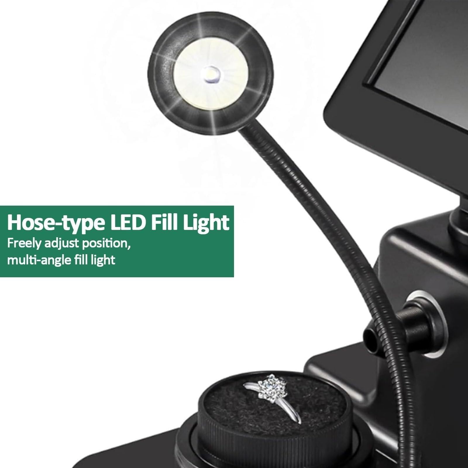 Microscopio digitale, display LCD da 4,3 pollici, ingrandimento 50-1000x, per test di diamanti, gioielli, monete, francobolli, ispezione di piante, ideale per analisi dettagliate