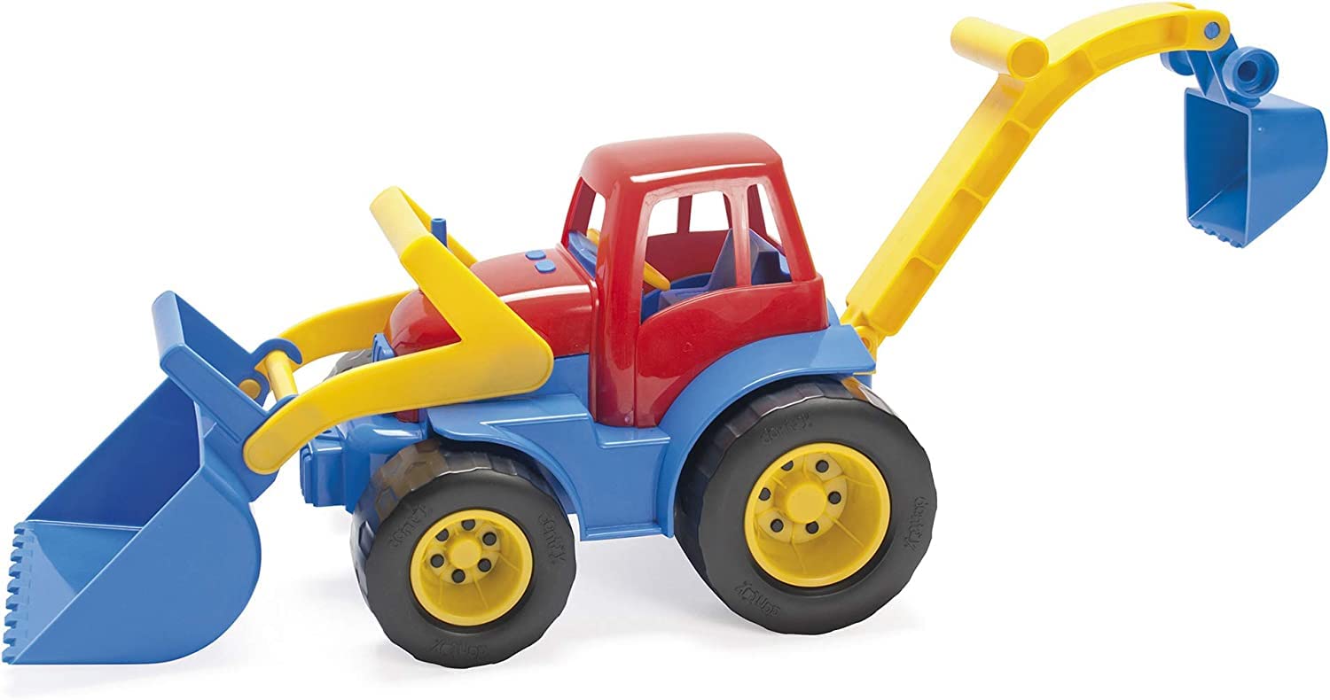 Dantoy Tractor with Front Loader and Excavator, Made in Denmark