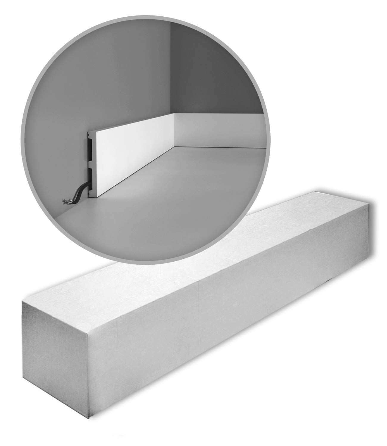 Orac moulures DX163-2300 encadrements de portes en polystyrène extrudé blanc 230 cm