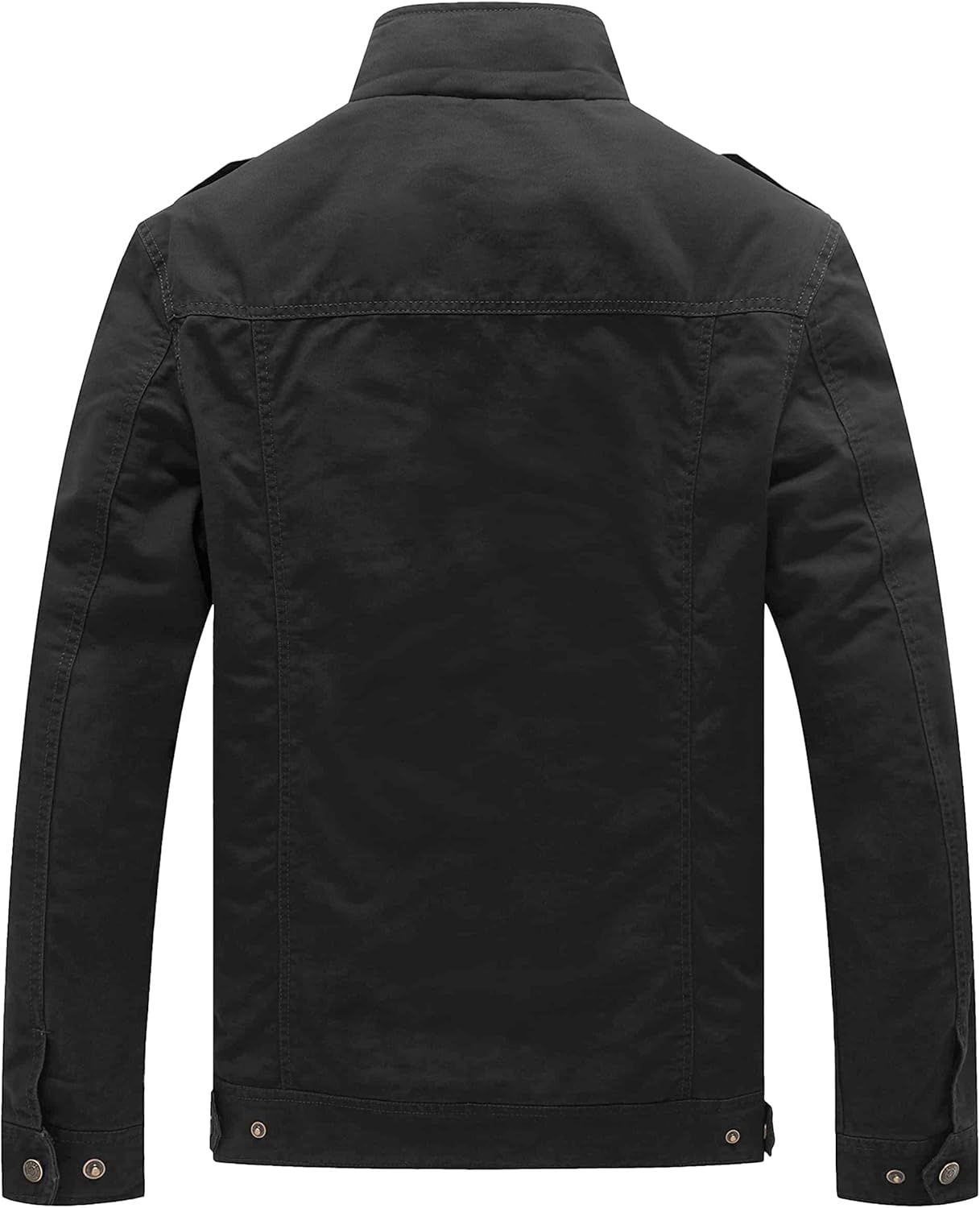 WenVen Men's Military Jacket Fleece Lined Winter Puffer Coat Cotton Windbreaker Parka - Image 4