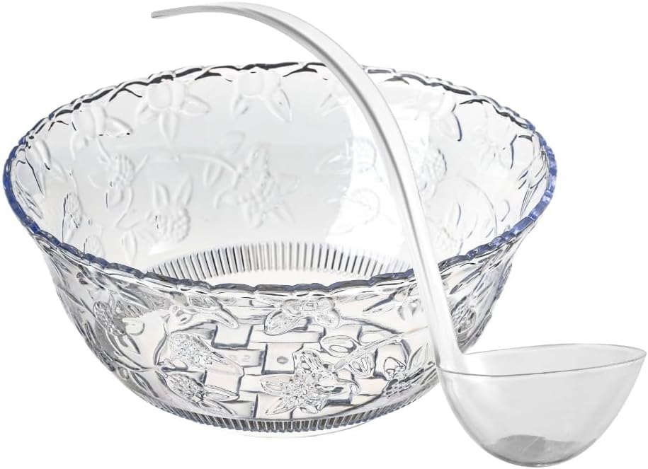 Ice Cream Bowl Upper Midland 3-Gallon Punch Bowl Set - Crystal-Cut