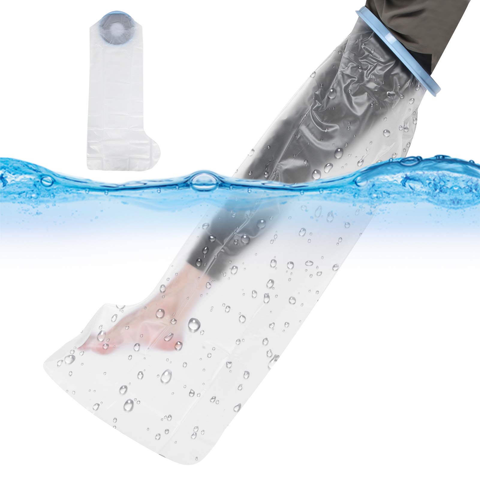 Fabater Cast Cover, Adult Leg Cast Cover, Wound Dry Bag Reusable for Shower Broken Foot Ankle Bathing