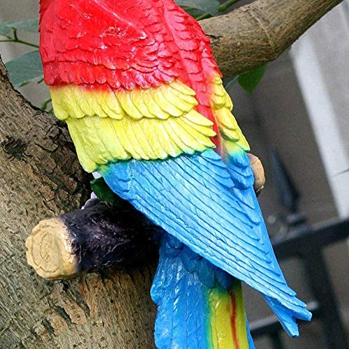 Gfdj Simulation Parrot Birds Sculpture Wall Hanging Cute Macaw Crafts #TOP5