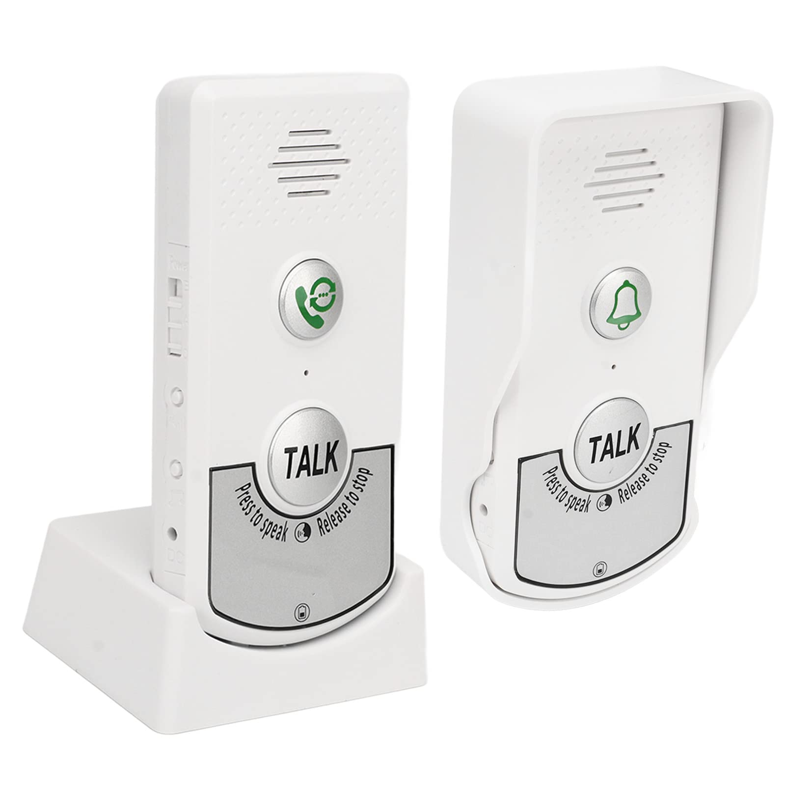 Sonnettes D'Interphone sans Fil 1000 M de Distance Excellente Puce Interphone Vocal Blanc Sonnettes de Porte Intelligentes Portables pour les Maisons Hôtels Villas Usines