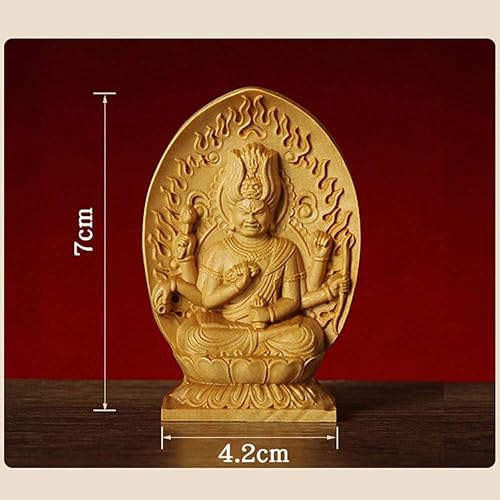 Estatua de Buda sentada de 2.8 in, figura de Buda tallada en madera, bendición hecha a mano, escultura zen de Buda meditando, el nacimiento de una