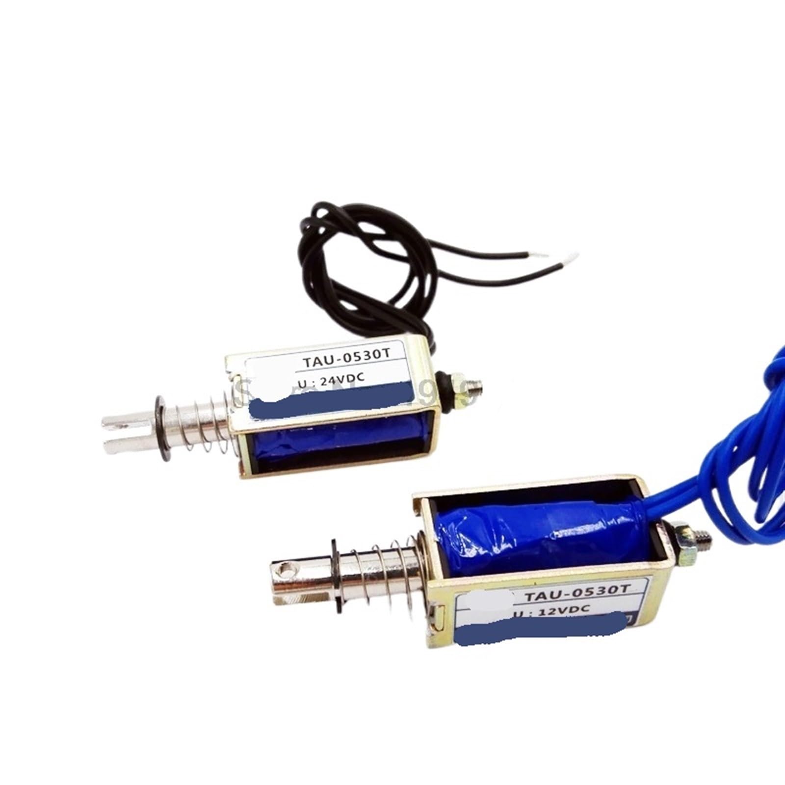 Électroaimant solénoïde push pull TAU-0530 DC 12V 24V cadre ouvert 700g