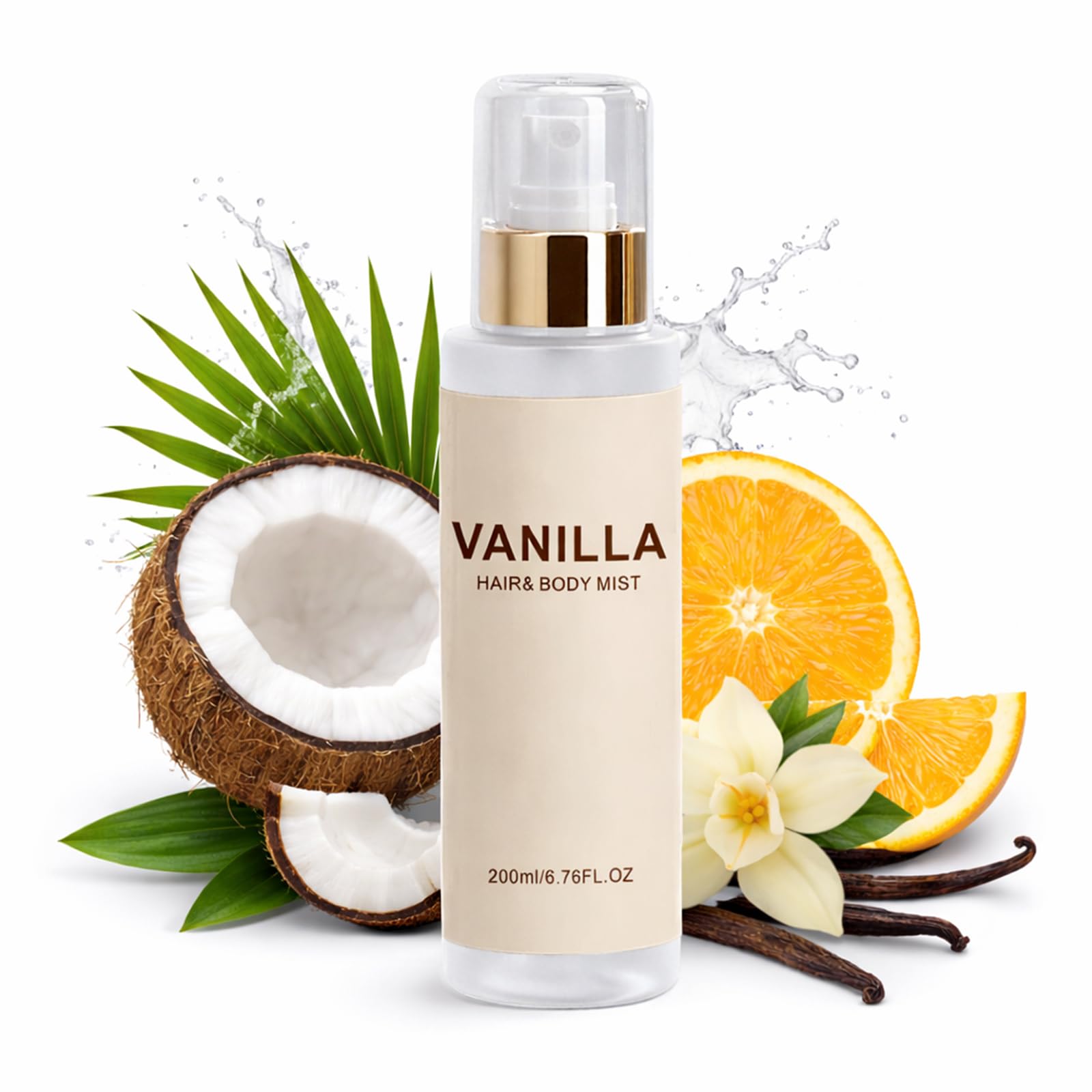 Verdraor Vanilla Beach Hair & Body Mist, Vanilla Beach Hair And Body Mist Perfume Spray For Women, Warm Vanilla & Coconut, Long-Lasting Fragrance (1pcs) — view 8