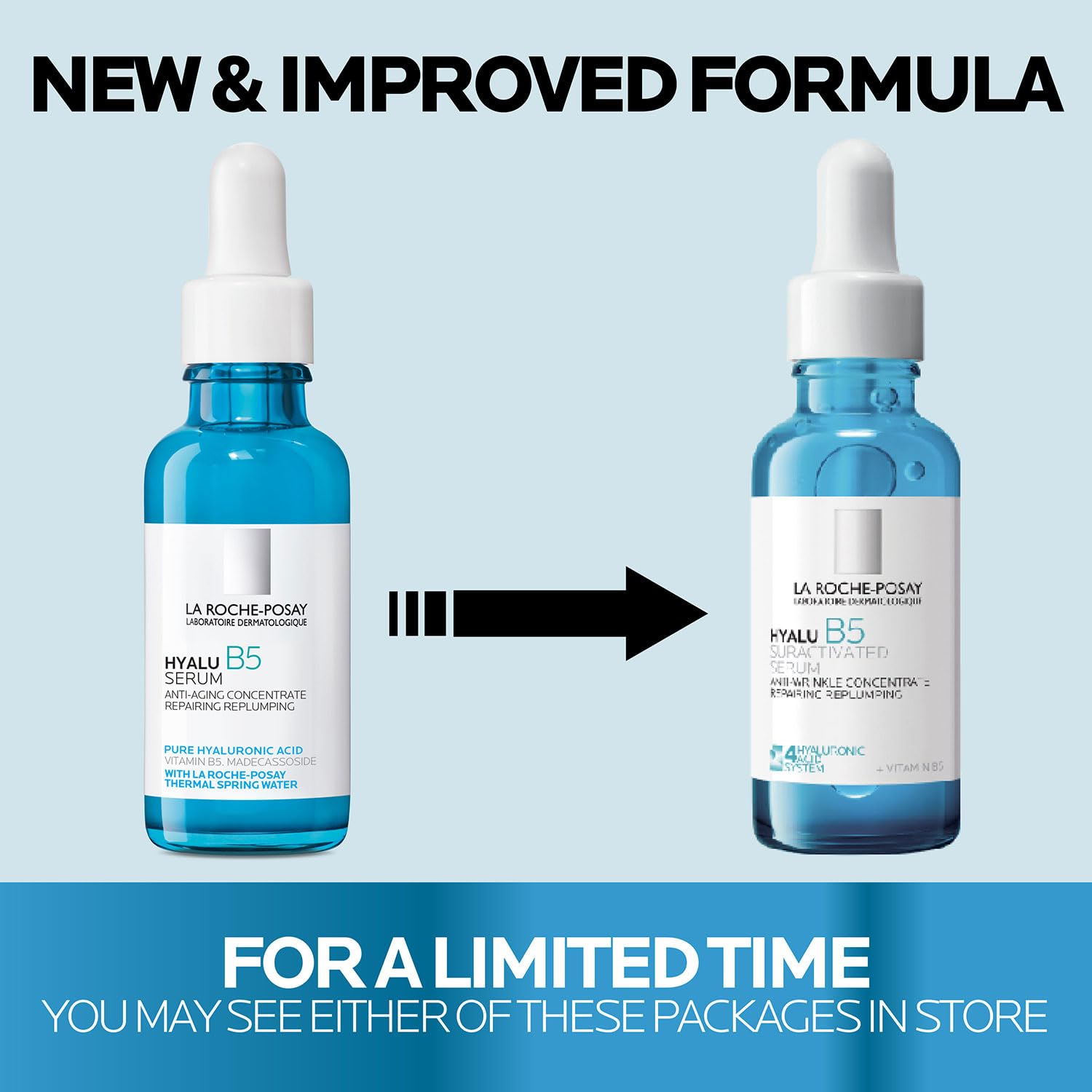 La Roche Posay Anti-Falten-Serum, Für normale bis empfindliche Haut, Regenerierend und Aufpolsternd, Mit Vitamin B5, Madecassosiden und Hyaluron, Hyalu B5, 50 ml