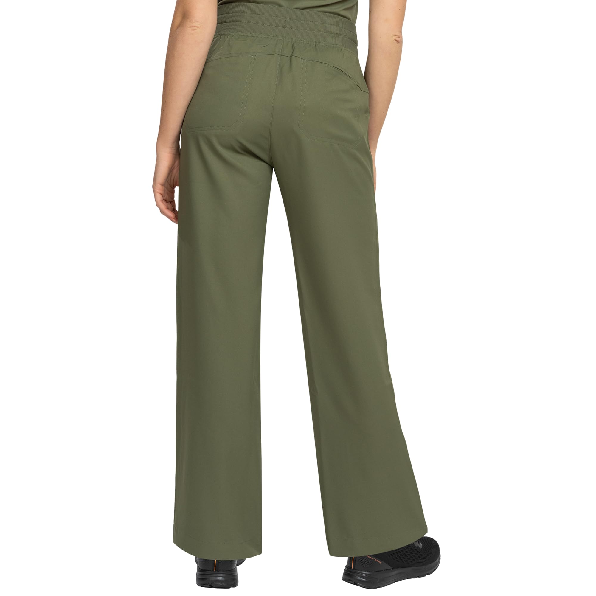 B-well Aurelia Pantalon médical droit, antimicrobien, anti-odeur, infroissable, 6 poches et taille réglable