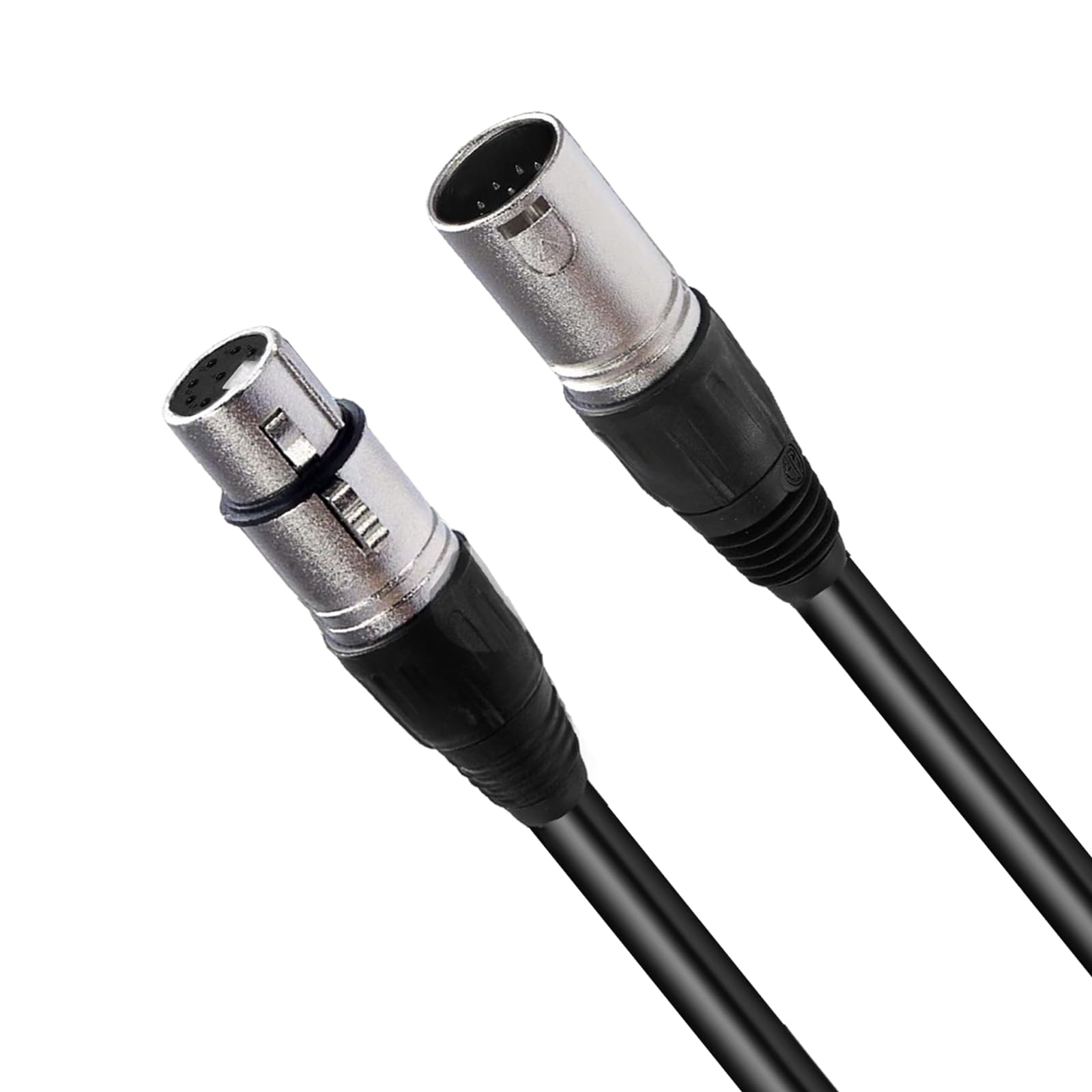 Cable de micrófono XLR de 7 pines, conector XLR, cable de audio equilibrado macho a hembra, cable de tubo para micrófono e interfaz de audio compatible con todos los micrófonos de tubo (5