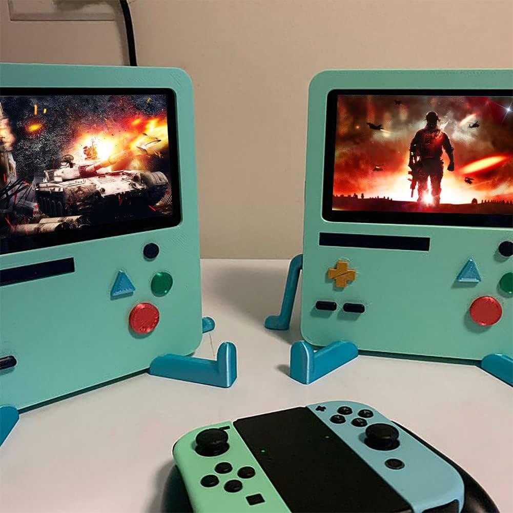 IRISFLY Support pour Accessoires Nintendo Switch, Station d'accueil Portable pour Nintendo Switch OLED - Joli étui décoratif (Bleu Sourire)