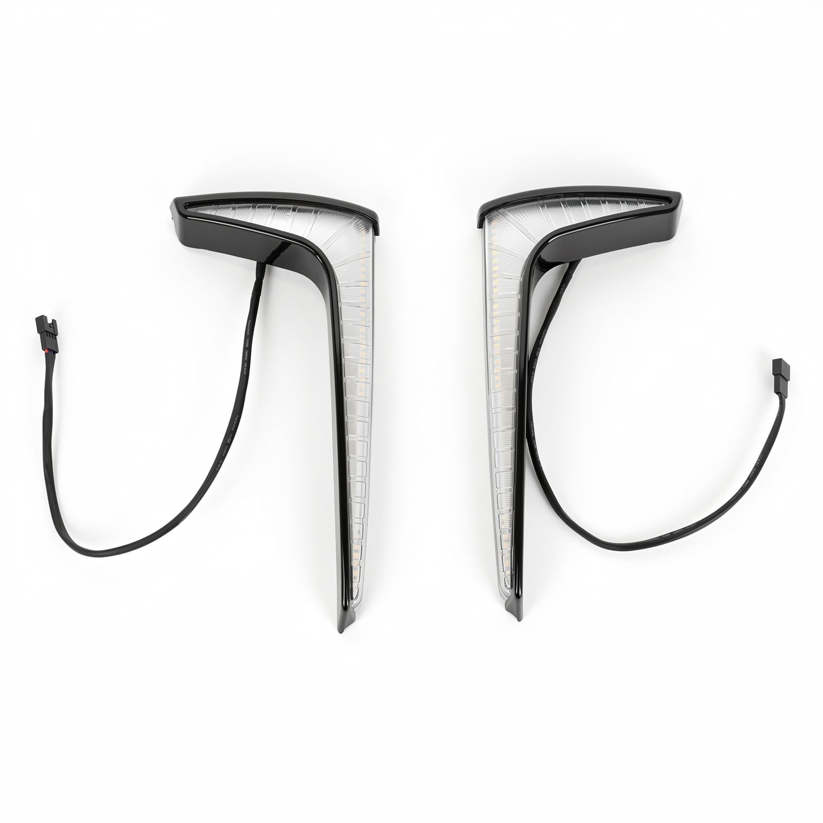 Luces Horquilla Blanca Luces LED Resistente Al Agua Iluminación para ciclistas, Negro