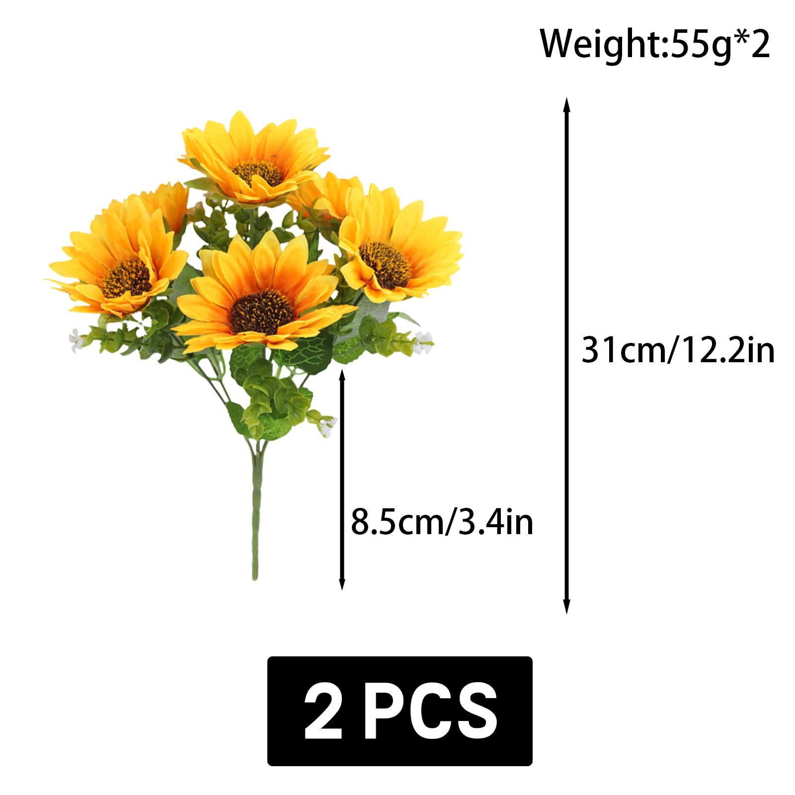 astylishome Artificial Flowers Outdoor Grave Chrysanthemum Bouquet Grave Flowers Artificial Flowers For Graves Floral Displays Home & Garden Suitable For Indoor & Outdoor Use 3714 - Image 3