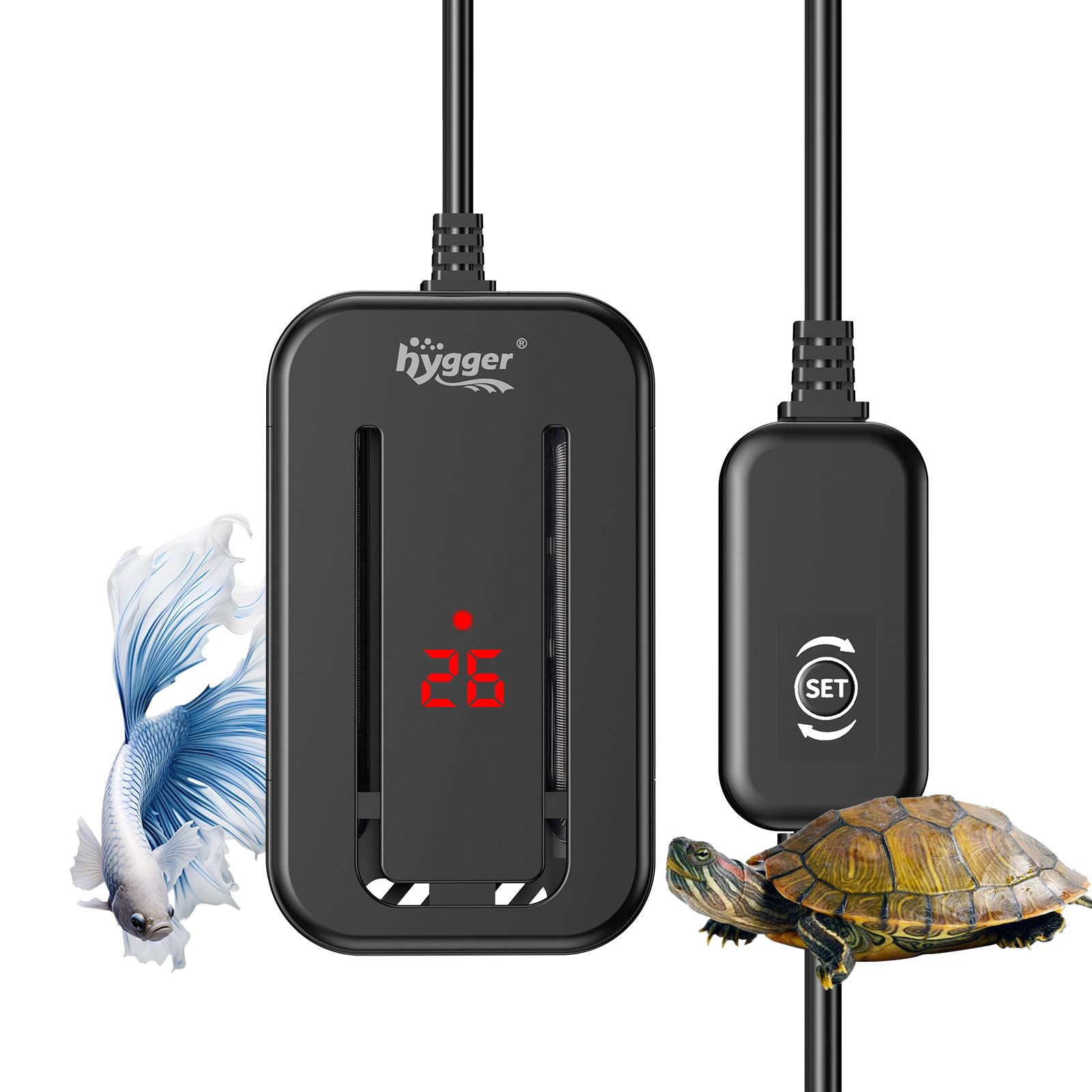 Amazon | hygger 水槽 ヒーター 15～34℃調節 過熱保護 省エネ 縦横設置
