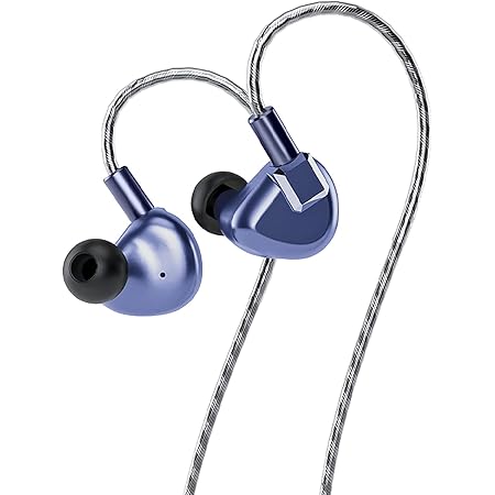 LETSHUOER S12 Pro 14.8mm Planar Magnetic Driver in-Ear Monitor, HiFi IEM in-Ear Earphones with CNC Machined Aluminum Alloy Ear Cavities (Blue, S12 PRO)