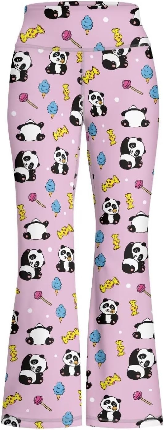 Girls' Flare Leggings High Waisted Kids Flare Yoga Bootcut Pants Bell Bottoms Leggings Dance Workout Casual Pants