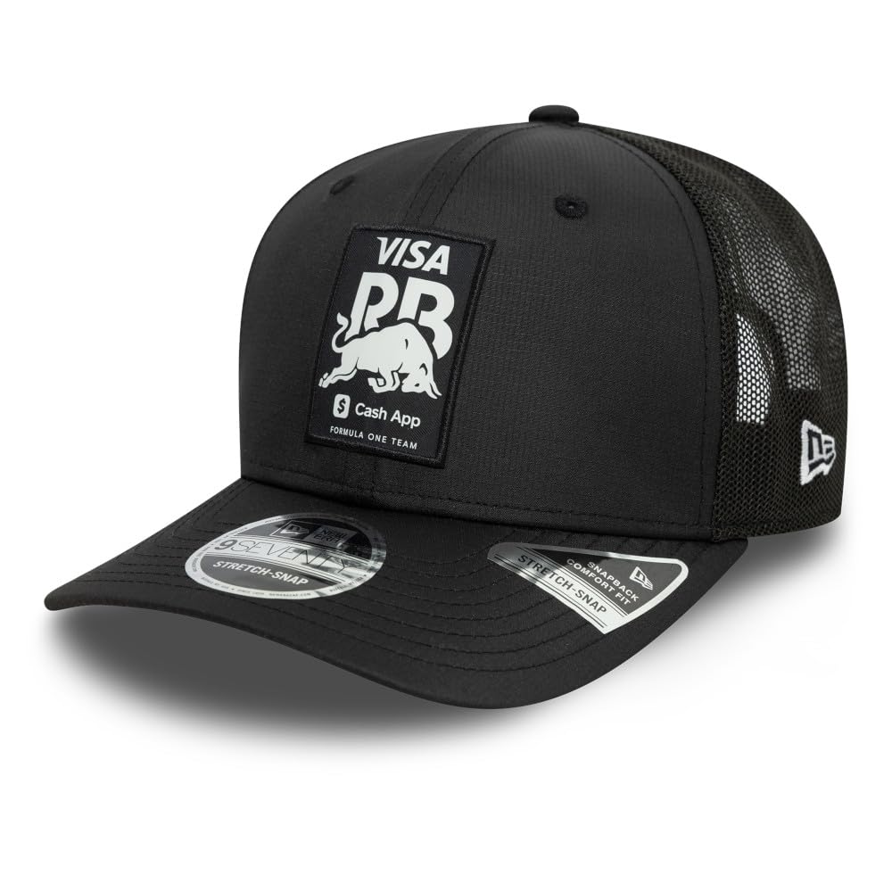 New Era Men's Black 9Seventy Stretch Ripstop Cap - Visa Racing Bulls
