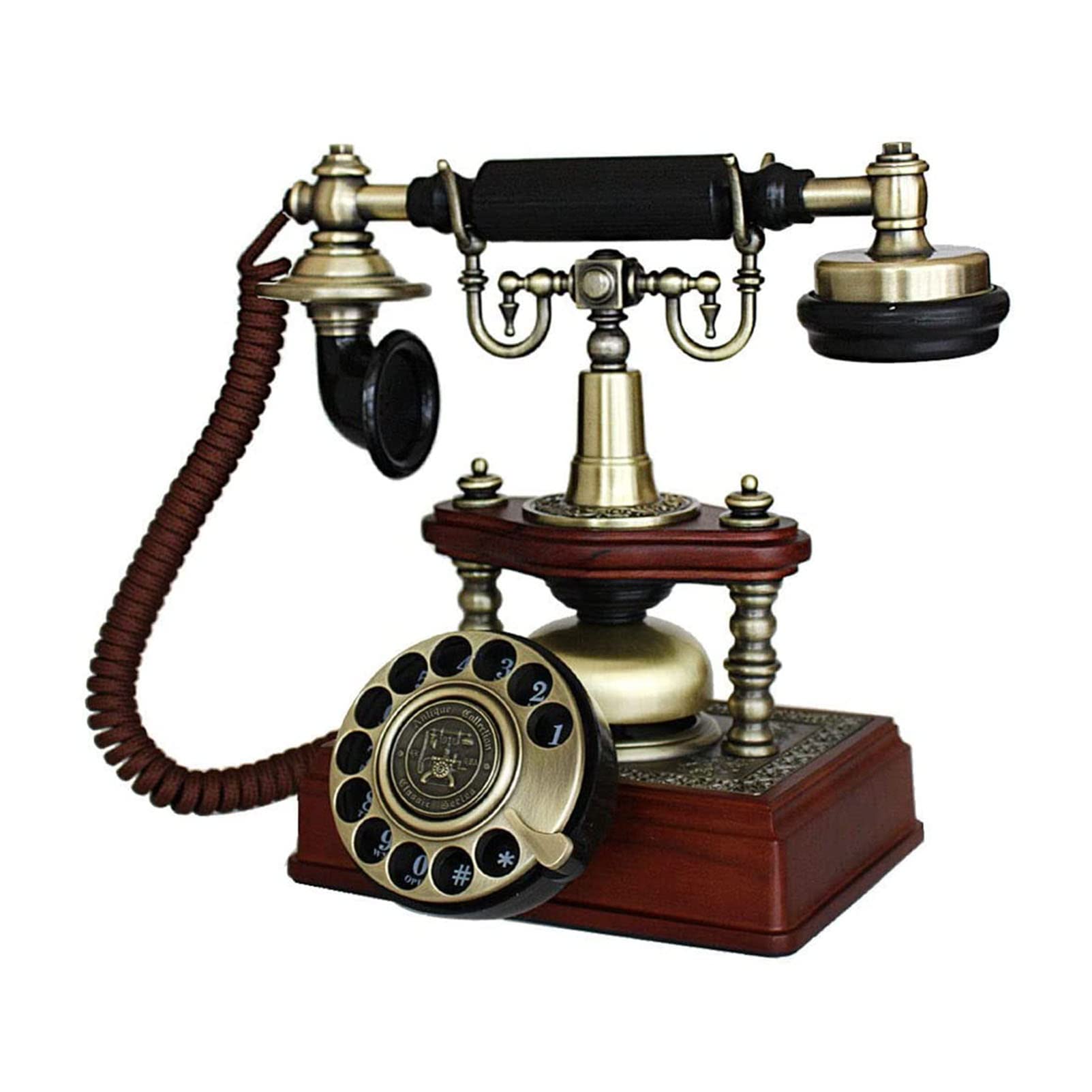 Téléphone antique européen de bureau, l'art du design rétro haut de gamme