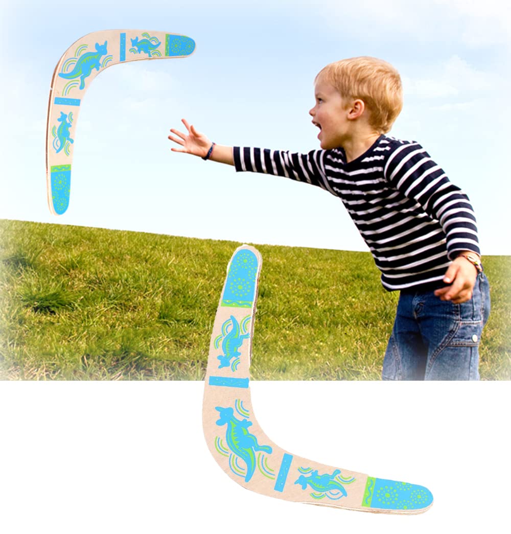 Makingtec V-Shaped Boomerang, Handmade Stable Wooden Returning