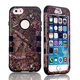 iPhone 6 Plus Case, MOKOU Tree Camouflage Camo Hybrid Hard Soft Case Cover for iphone6 5.5Inch