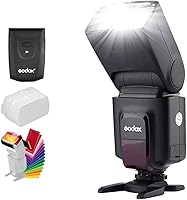 Vista 2 de Godox Wireless 433MHz GN33 Camera Flash Speedlite with Built-in Receiver with RT Transmitter Compatible for Canon Nikon Sony Olympus Pentax Fuji
