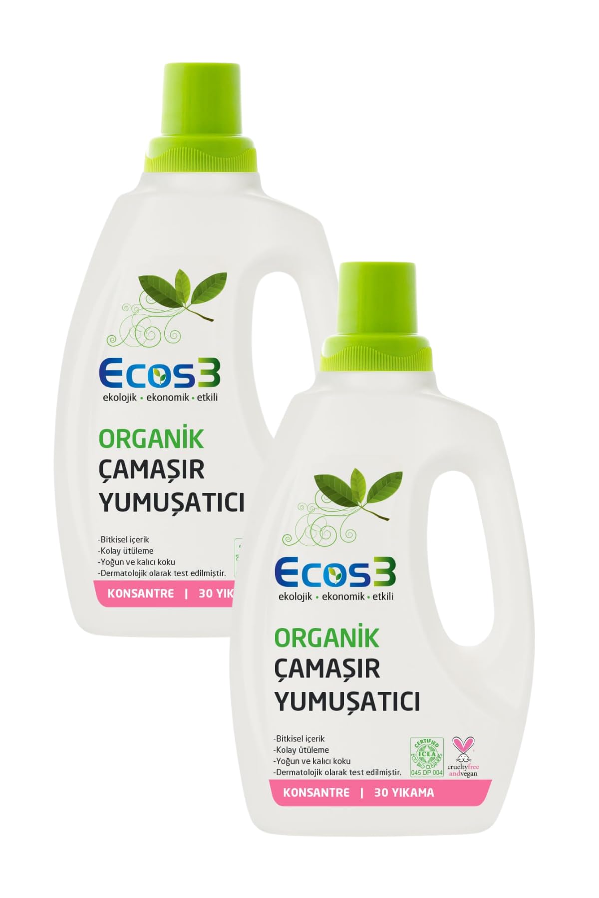 Ecos3 Organik Çamaşır Yumuşatıcı 2’li Set