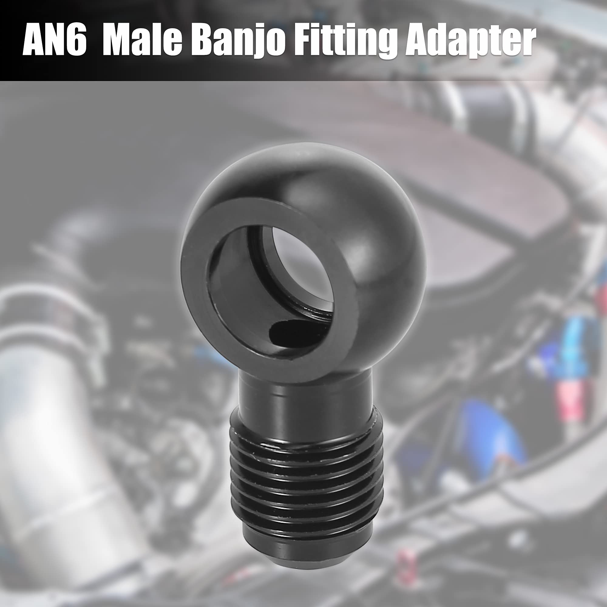 X AUTOHAUX 1 Pieza Diámetro 12mm Combustible Banjo Adaptador A 6AN Macho Adaptador abocinado Conector