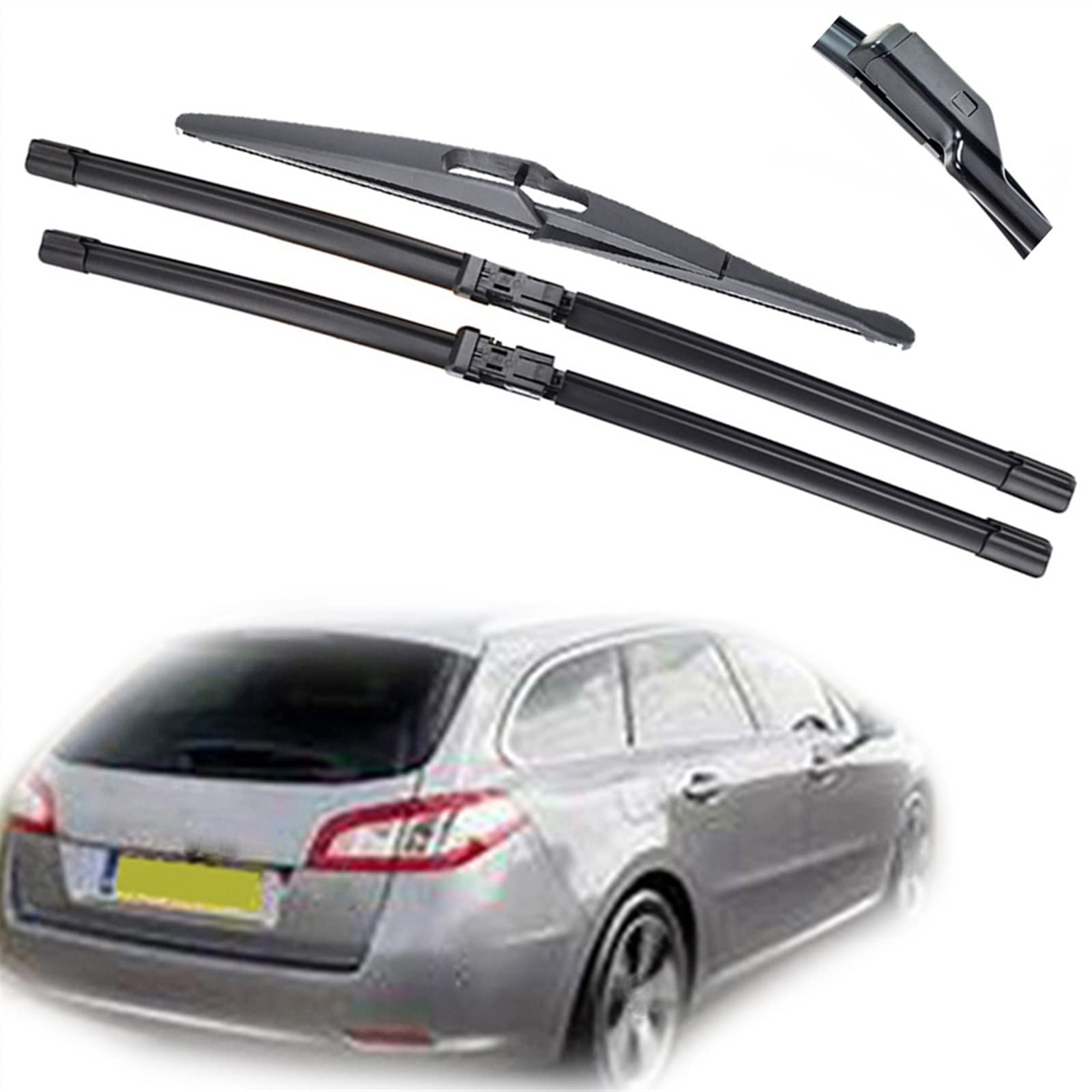 Essuie-glace 26 26 12 pouces pour Peugeot 508 SW RXH 2011 2012 2013 2014 2015 2016 2017 pack balais