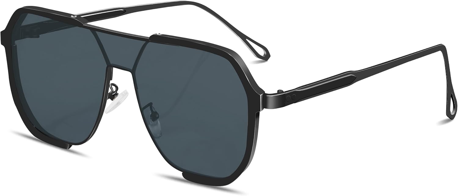 Rmerom Retro Oversized Square Aviator Sunglasses for Women Men, 2026 Fashion Vintage Trendy Large Aviator Sun glasses UV400