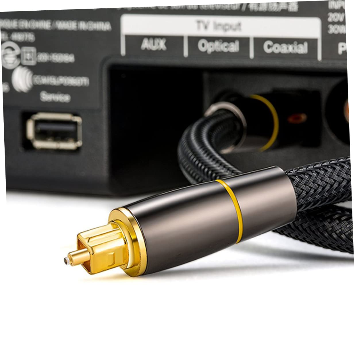 Homoyoyo Câble Audio Optique Numérique Mâle-mâle 15 Mètres en Fibre Optique Protection, Conductivité Améliorée, pour Enregistreurs Vidéo et Équipements Audio