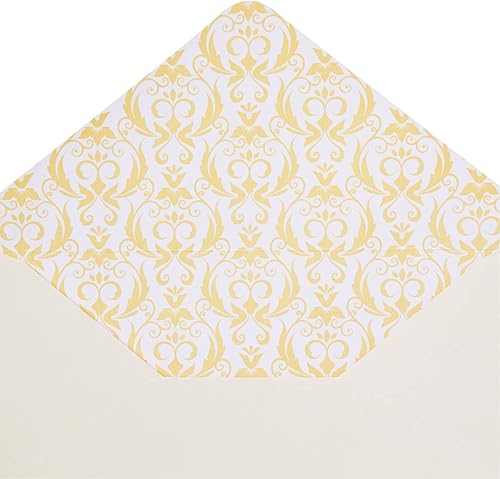 Miniatura 5 de Paper Junkie Juego de papel de carta y sobres, 60 hojas (7.2 x 10.2 pulgadas) y 30 sobres marfil (4 x 7.7 pulgadas), borde dorado, 100 GSM,