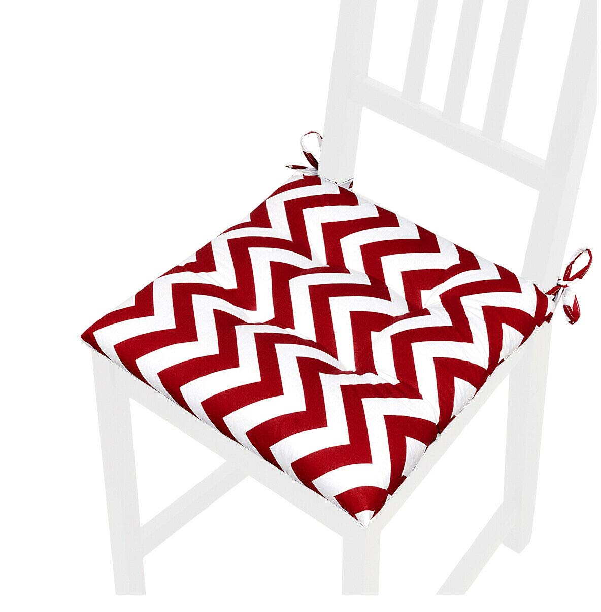 Cuscino Sedia Rotondo Morbido - Diametro 40cm, Cotone, Laccetti, Lavabile - Made In Italy - Foto 5