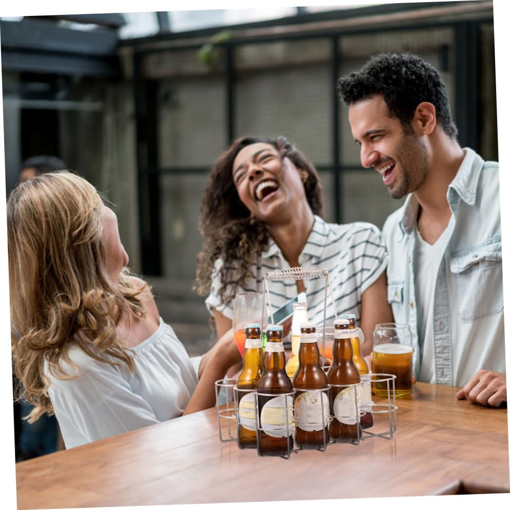 Porte-bouteilles de bière pratique, panier léger en fer résistant - 6