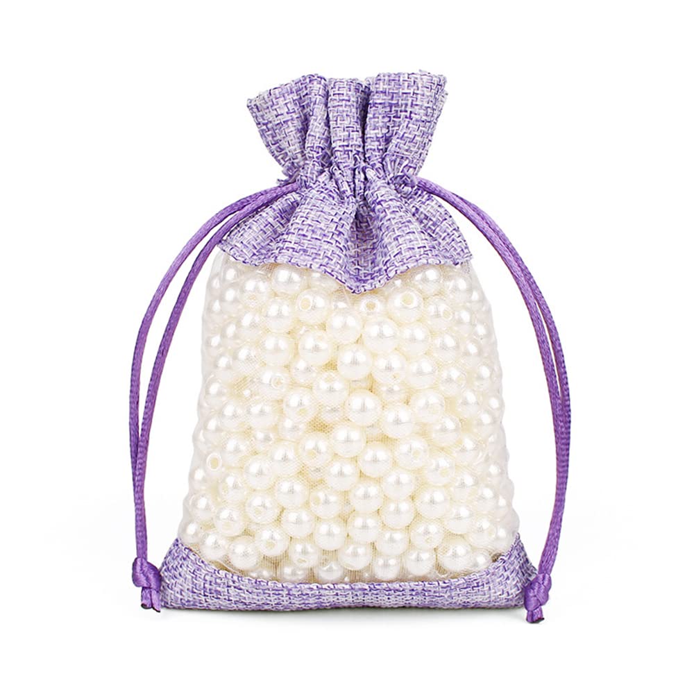 20 mini sacchetti di iuta con coulisse per compleanni, matrimoni