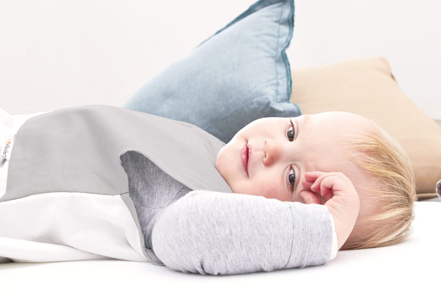 PINOLINO 76022-8S130 Schlafsack 'Sternchen', Sommer, 130 cm, grau Baby