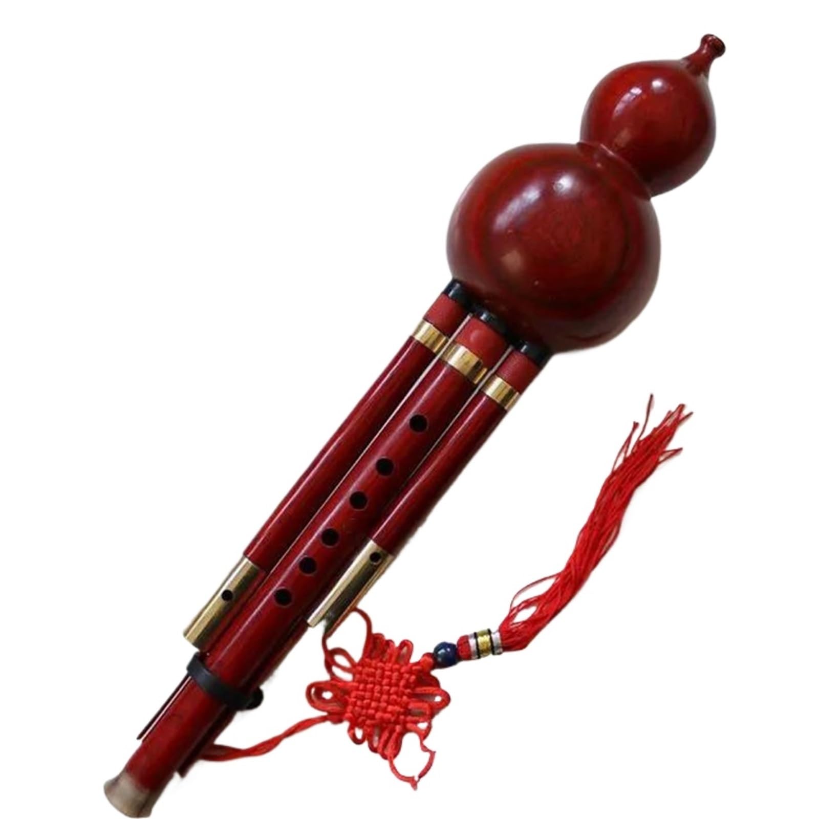 Hulusi Chino Flauta De Caoba Hulusi Bb/C Hecha A Mano China Flauta De Calabaza Instrumento Musical De Viento De Madera Llave C Con Estuche(Bb)