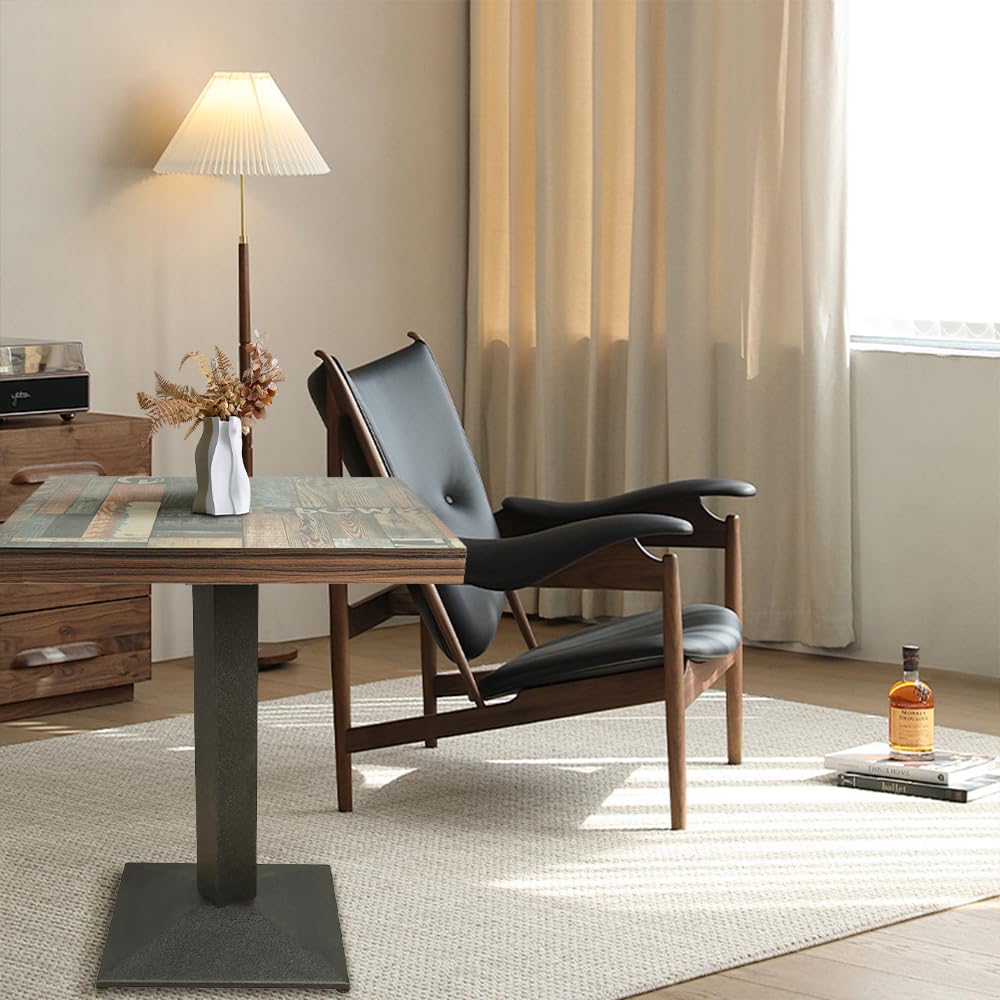 OHMG Table de Bar Carré,Table Haute Mange Debout avec Base en Acier,Tables Basse,Bistro,Tables à Manger,Hauteur 75cm,Meuble Exterieur pour Mariage Anniversaire Jardin (C)