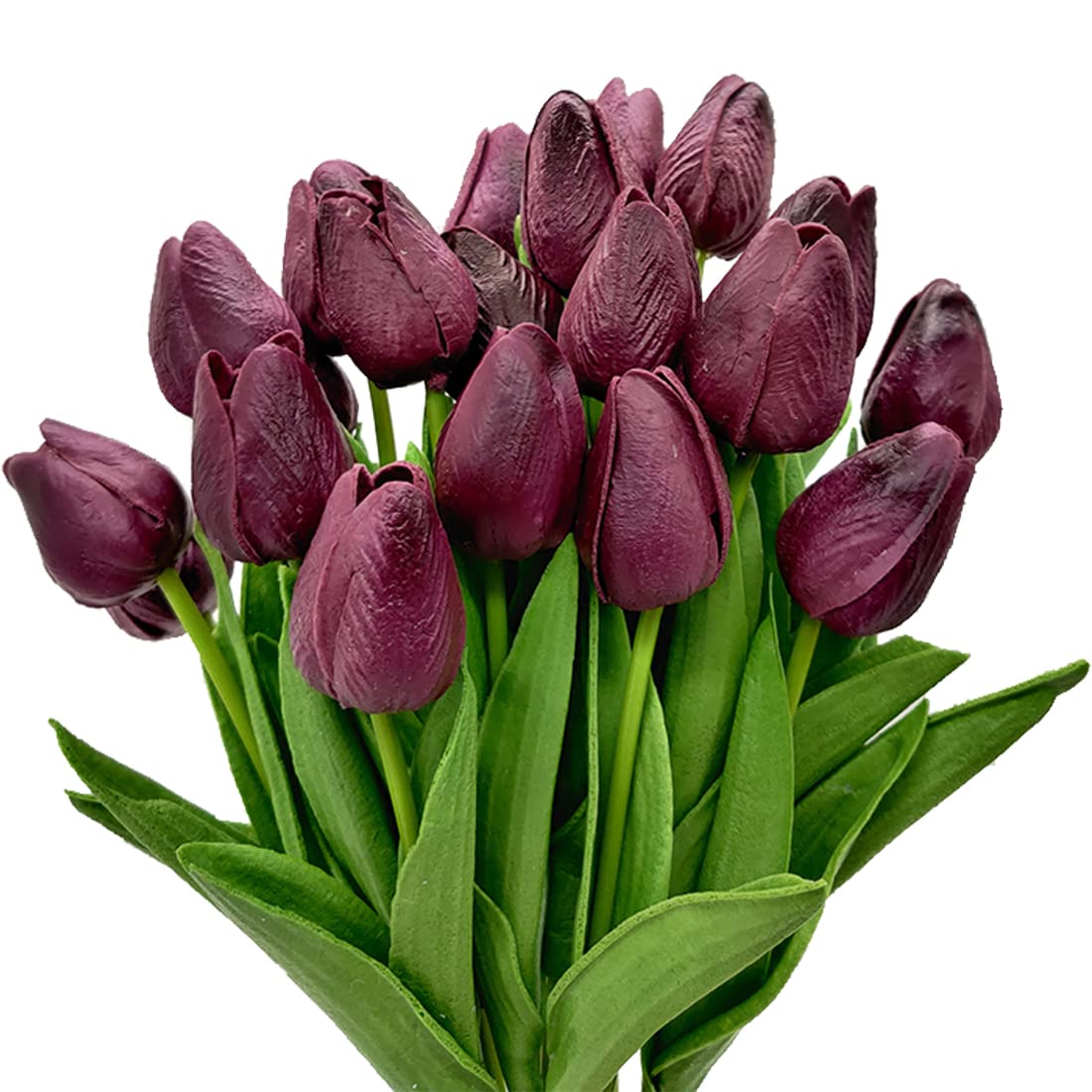 Aisamco 20 Piezas Tulipanes Artificiales Tulipanes Real Touch Ramos de Boda Flores Tulipanes Falsos Tulipanes PU Flores para Home Room Centro de Mesa Fiesta Decoración de Boda