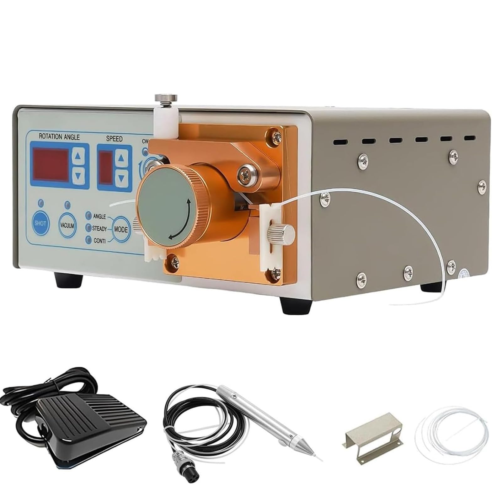 ZMJGLL Glue Dispenser, Semi-Automatic Adhesive Applicator, High Precision 0.01%,Dispensing Frequency ≥800 Times/Min for Liquid Adhesives