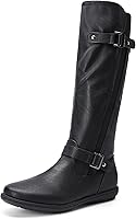 DREAMPAIRS Women's Faux Fur Lined Knee High Winter Boots - Stylish Stiletto Heel Tall Boots for Cold Weather