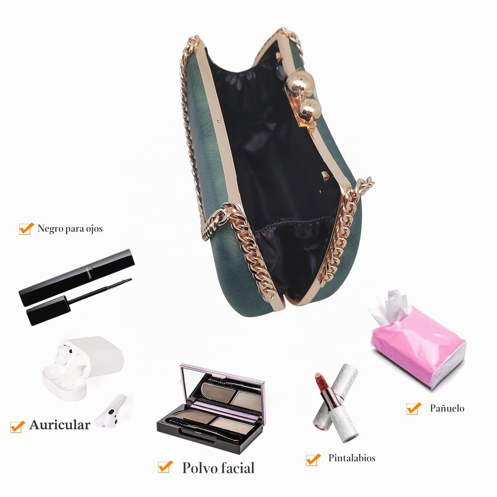 Bolso de Noche para Mujer Clutch de Mármol Bolso de Boda Bolsa de Noche Moda Cartera de Mano Elegante Bolso de Hombro Bolsos Bandolera para Fiesta de Graduación Banquete Boda Plata