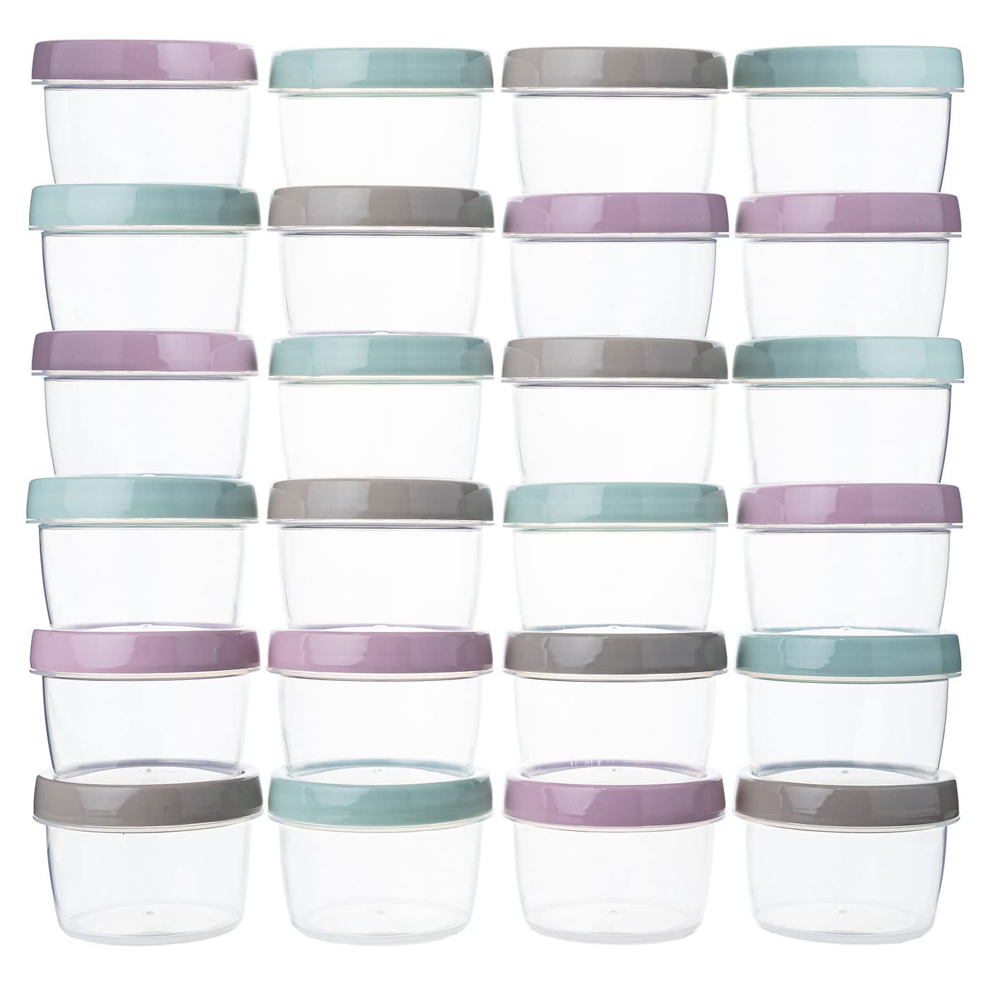 12 Contenitori Per Alimenti In Plastica Con Coperchio A Vite - 473 Ml - Senza BPA, Per Congelatore E Microonde