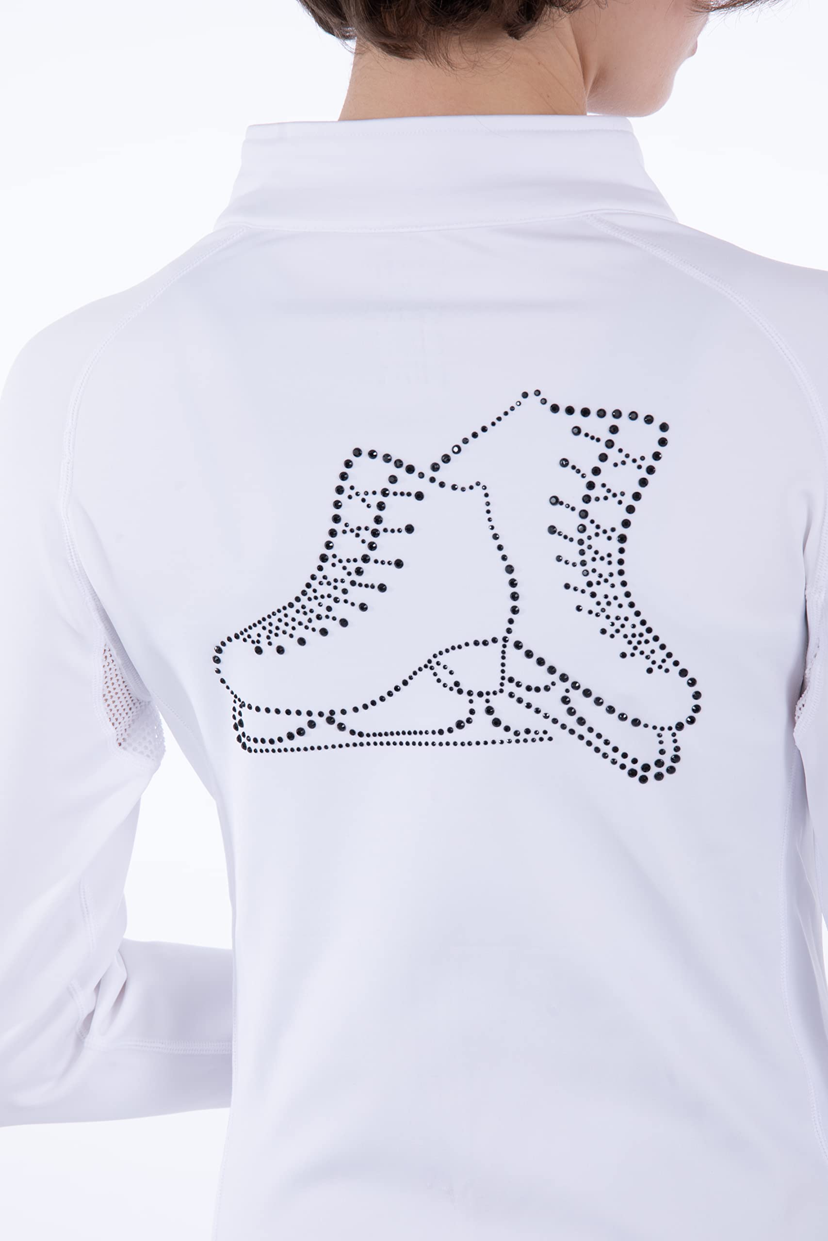 Chaqueta para patinaje artístico, diseño de patines de cristal con diamantes de imitación de calidad AAA+