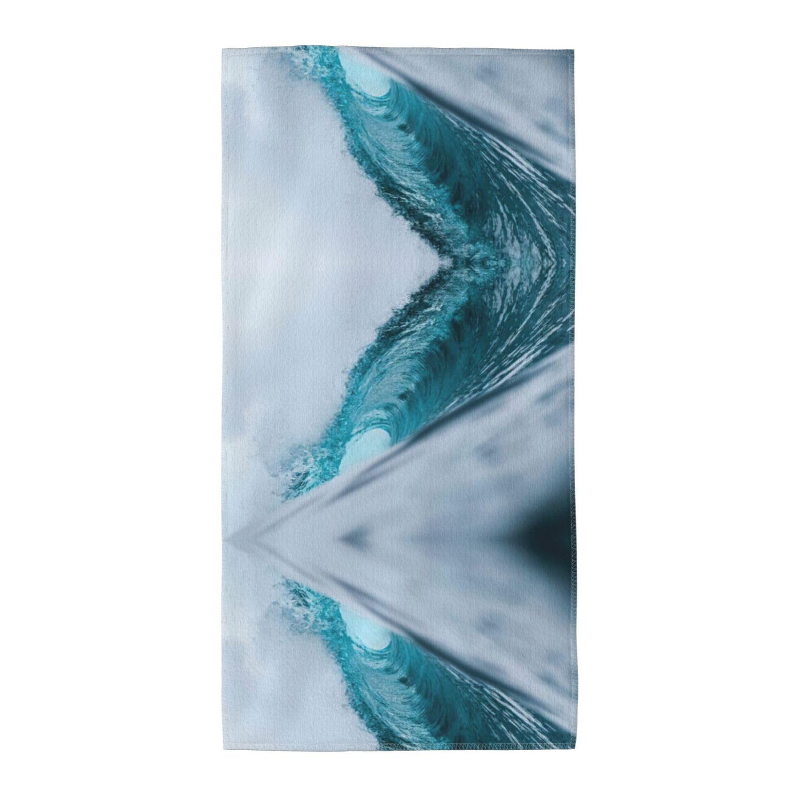 WYCZHY Ocean Green Surf Printed Quick Dry Beach Towel For Camping Travel Vacation