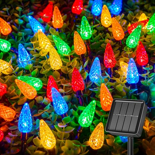 Brightown LED C6 Solar String Lights Outdoor Waterproof Fairy Lights,