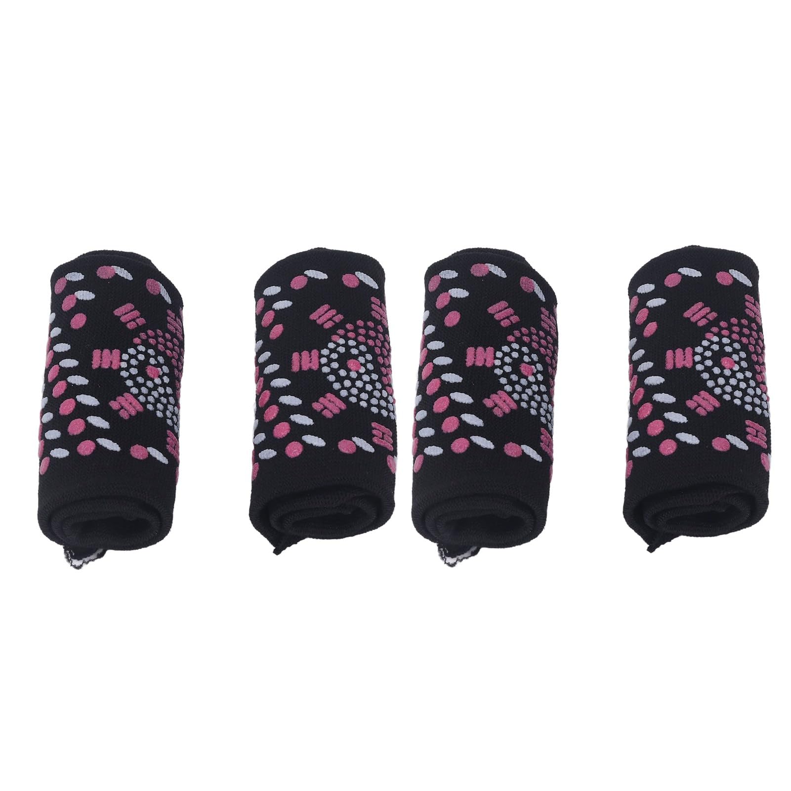 4Pcs Self Heating Socks, Cotton Breathable, Tourmaline Design, Warm Heated Socks, for Winter Universal (Black)