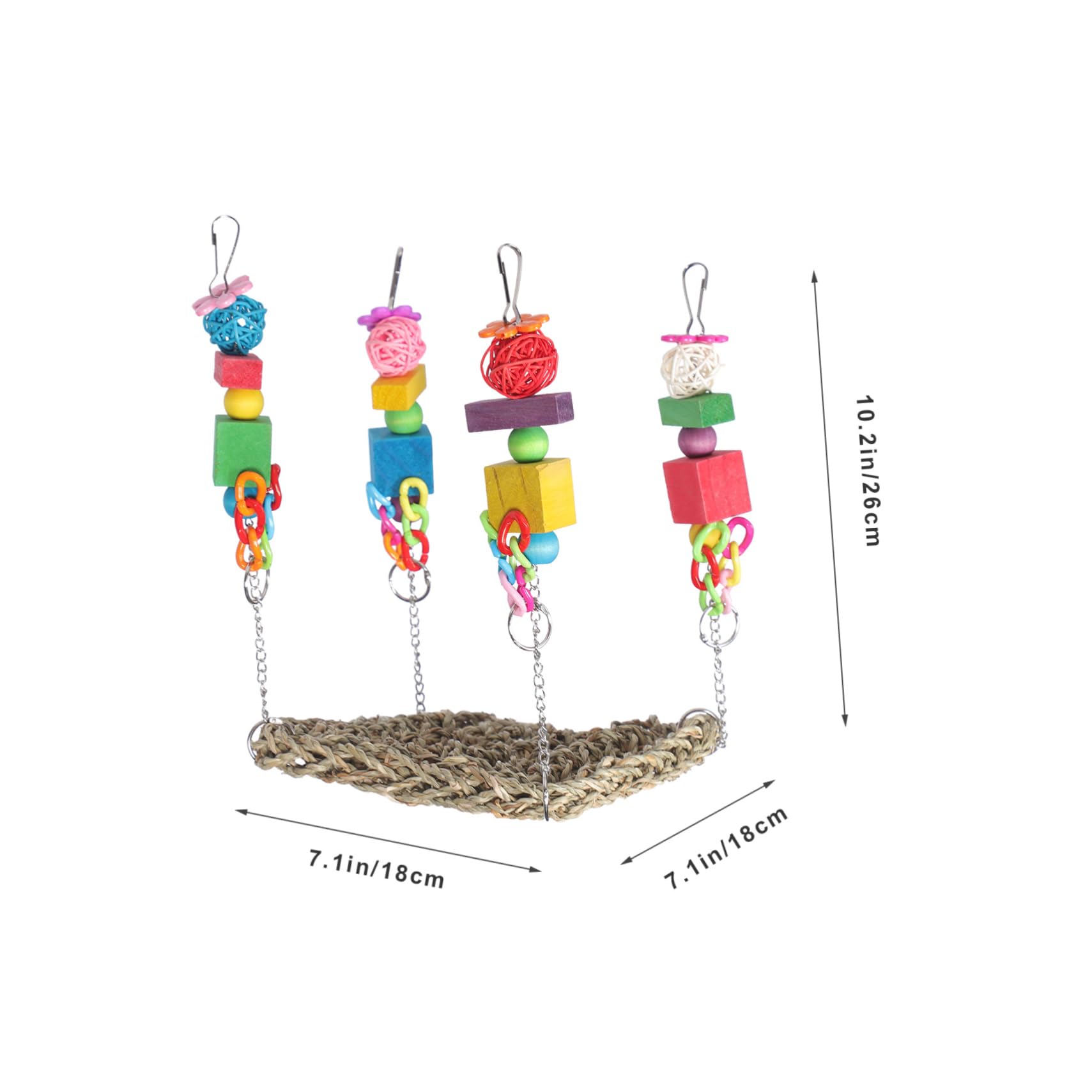 HANABASS Parakeets Swing Handmade Chew for Birds Comfortable Nest Bed Plaything for Parrots Engaging Swing to Boredom for Parakeet Budgie Activities